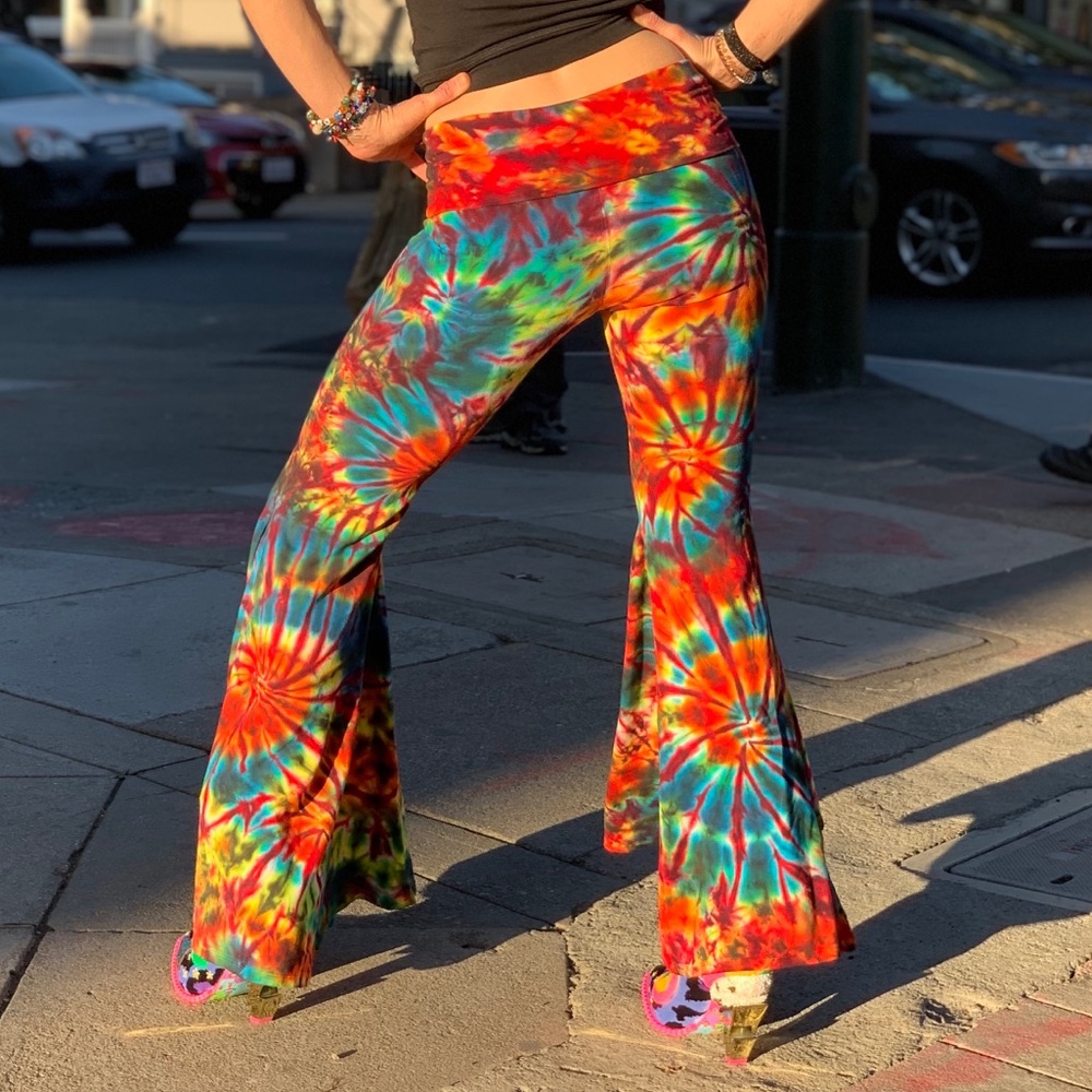 Tie dye bell bottoms